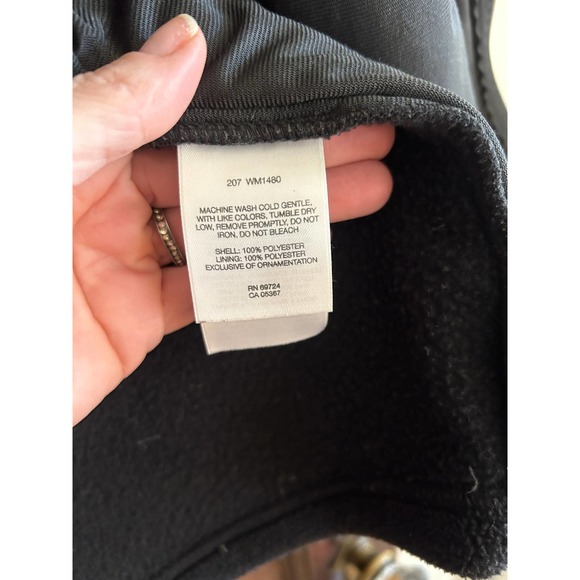 Columbia Black Fleece Vest Men’s Medium / Women’s Large Mock Neck Full Zip - Picture 6 of 6